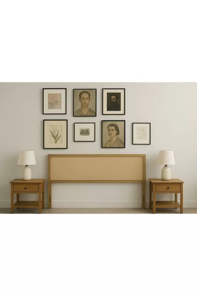 cm Wooden Frame Fabric Upholstered Bed Headboard with Legs width cm