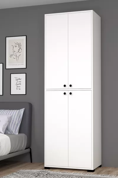 Garde-robe BUCURESTI N°3 à 3 étagères avec penderie