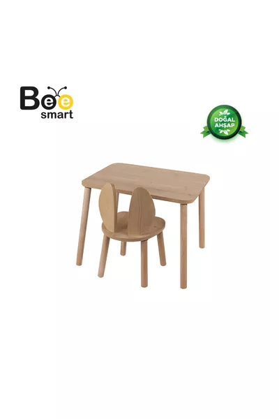 Safir Eiken Naturel Activiteitentafel Kinderstoel Set met 1 Stoel