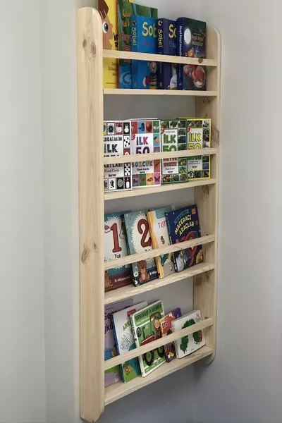 Montessori Bookshelf Children's Baby Room Educational Bookshelf Wooden Wall Shelf cm