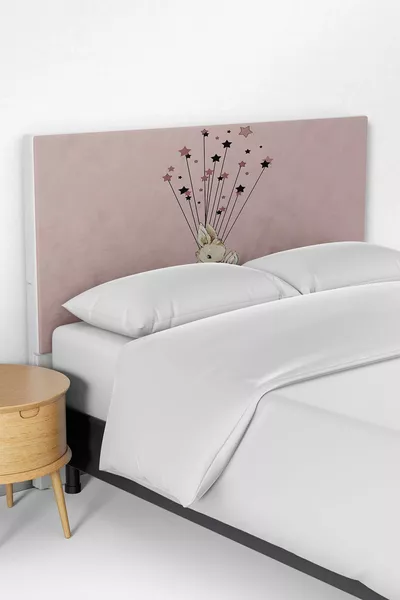 Housse de tête de lit pour lit coffre de chambre d'enfant avec lapins