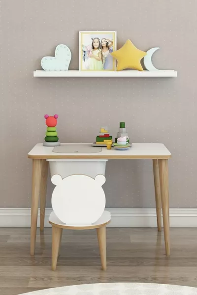 Bureau pour enfant pour le jeu et les activités, table d'été et d'hiver, table simple avec chaise