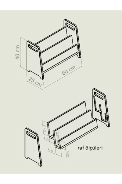 Монтесори MDF Многофункционален Бял Библиотечен Шкаф
