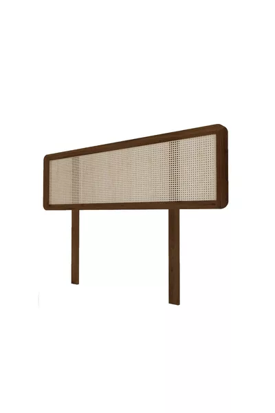 Tête de lit en bois couleur noyer Hazeran