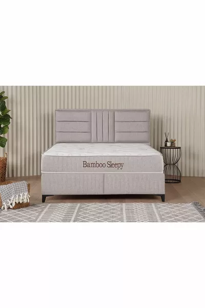 Bamboo Sleepy Bed Base with Storage and Headboard Set