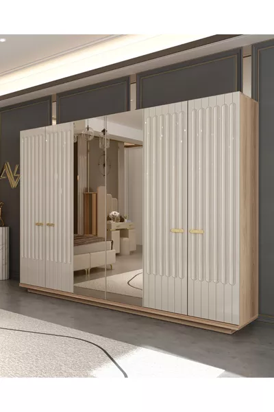 Armony Bedroom Set (Wardrobe + Dresser + Nightstand + Bed)
