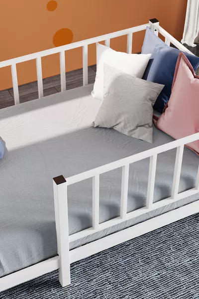 Montessori, Baby and Children's Bed cm, White Color