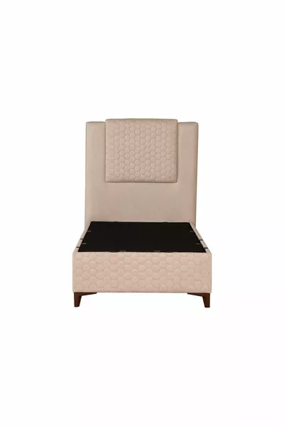 Orthopedic Storage Bed Cream (HEADBOARD AND MATTRESS NOT INCLUDED)