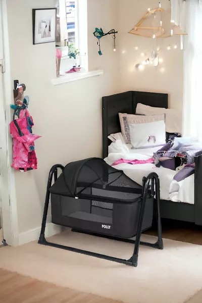 Luxus Leinen Netz Abwischbar Tragbares Schaukelbett Babybett Wiegebett Hängematte