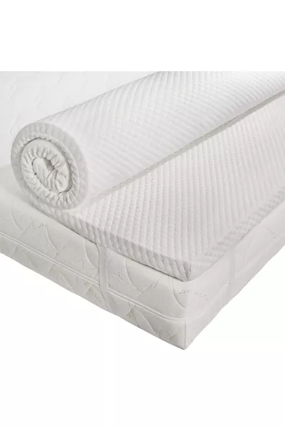 Surmatelas en latex naturel de 6 cm avec housse de coussin zippée offerte