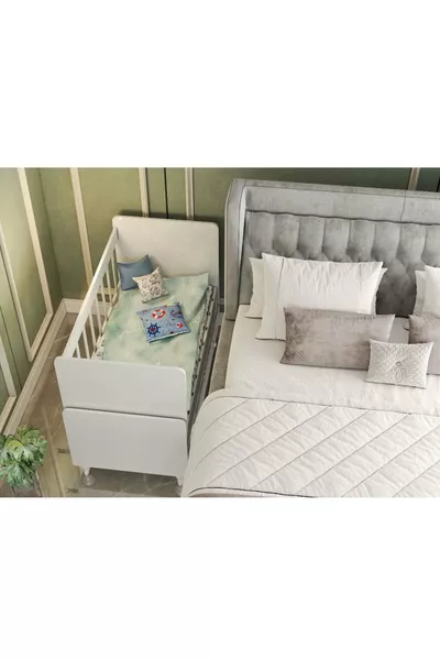 Wsmall Culla Oscillante Accanto alla Mamma con Letto e Set di Biancheria da Letto Blu in Omaggio