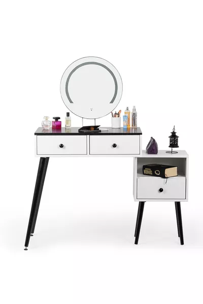 Vera Granit / Schminktisch mit Spiegel / Make-up Organizer / Schminktisch mit Licht / LED-Spiegel