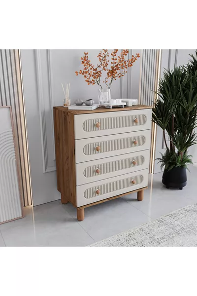 Milen 4 Lade Commode % MDF