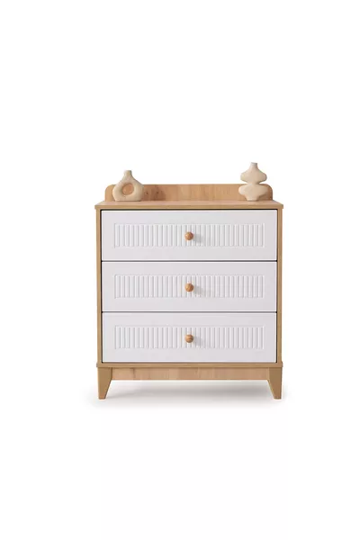 Strada Multi-Purpose Cabinet, Dresser with Drawers, Cabinet with Doors, 3-Drawer Dresser