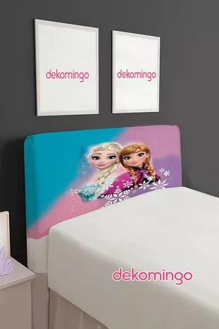 DREIFARBIGES REGENBOGEN-ELSA-UND-ANNA-MUSTER BETTDECKENKOPFBEZUG (EINZELBETT)