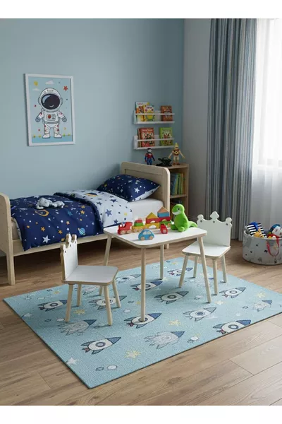 Kids Table and Chair Set Activity Table Study Desk 1 Table 2 Chairs
