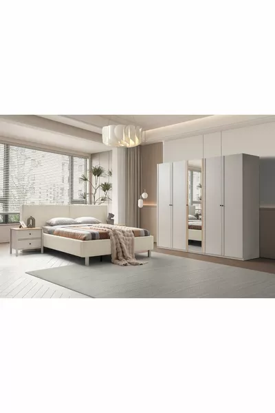 Mony Beige 5 Kapılı Yatak Odası Takımı