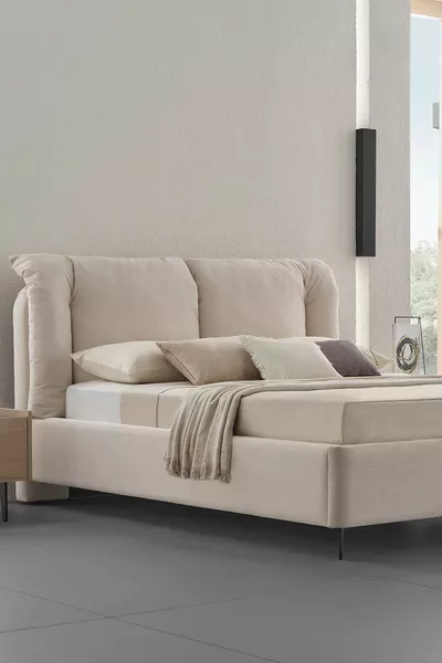 Terra Headboard Base 2-Piece Set - Cream