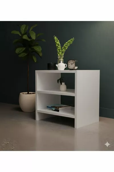 Table de chevet économique - Table d'appoint multifonction avec étagères