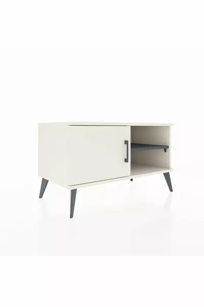 Commode Hyperion à 2 étagères avec une porte Ardoise-Ardoise/Anthracite