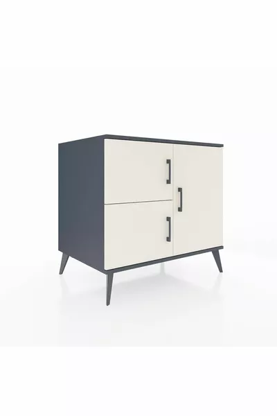 Kronos Dresser 2 Shelves 3 Doors Anthracite-Pebble/Anthracite