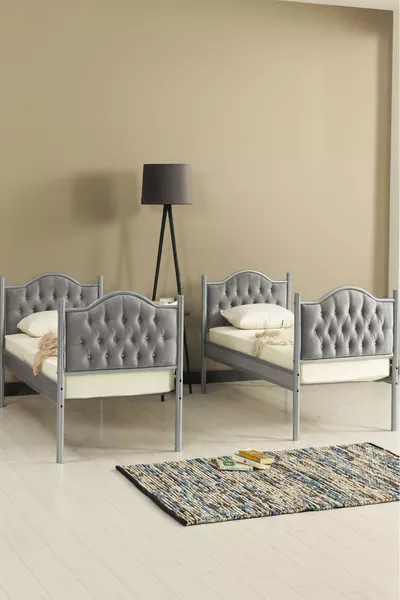 Melis Etagenbett aus Metall und Einzelbett