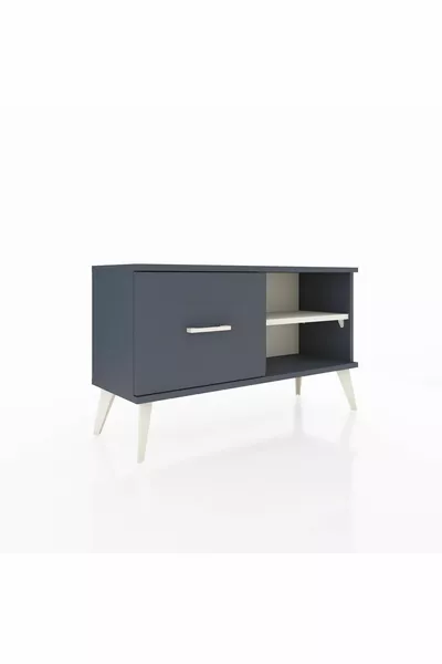 Commode Arges à une étagère et un tiroir Anthracite-Pierre de lune/Anthracite
