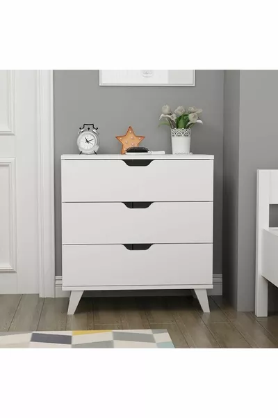 Valencia 3-Drawer Dresser White.