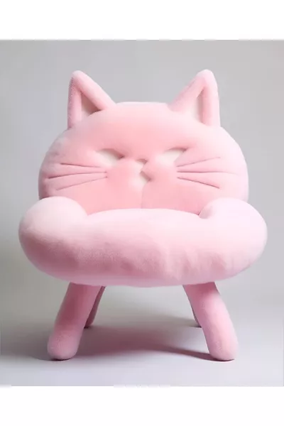 Canapé en peluche entièrement rose Dream-Cat