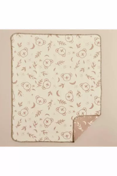 BELLA MAISON Koala Hayvan Baskılı% Pamuk% Akrilik%7 Polyester Bebek Battaniye, Vizon, Bebek (