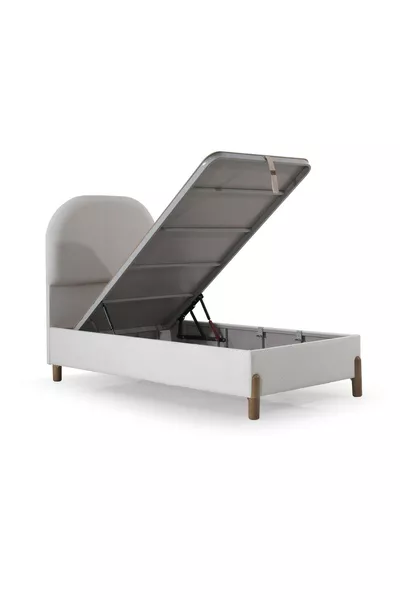 Bohem Plus Single Bed Base with Storage and Headboard Set, 2-Piece Set