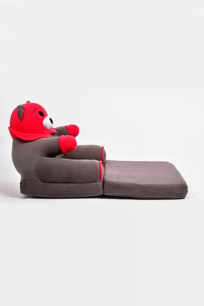 Siège enfant pliable en éponge antibactérienne portable - Panda, siège ours gris fuchsia