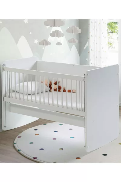 Schaukelbares Feststehendes Babybett für Mütter - Babybett - Reisebett - Weiß - Cm - 