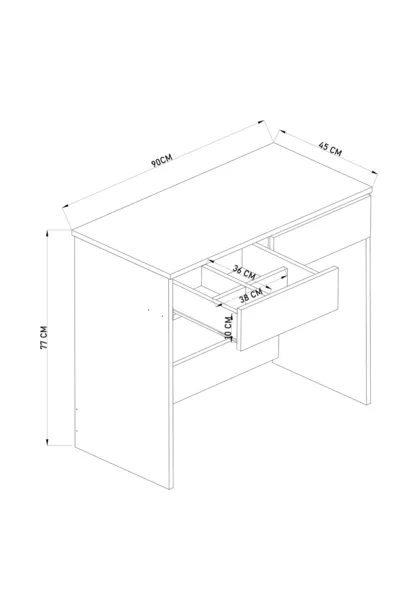 Camera da letto con due ampi cassetti e seduta, moderno tavolo da trucco con pouf e organizer