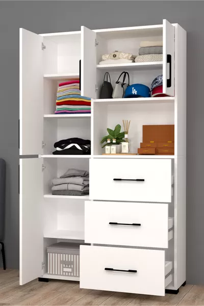 Armoire Berlin avec tiroirs et portes