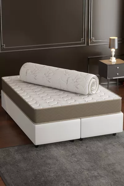 Surmatelas, Matelas Full Orthopédique en Bambou, Topper