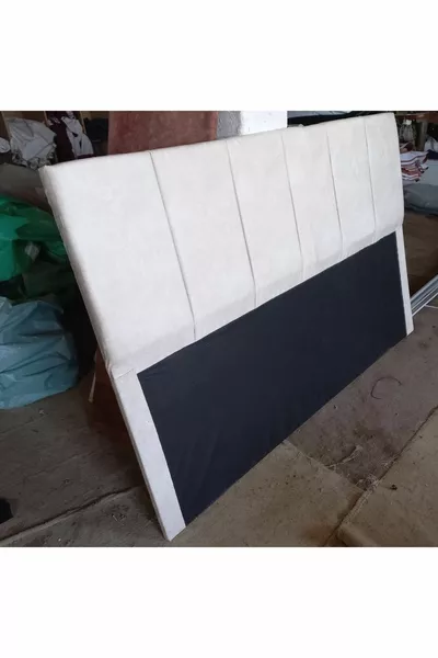 Bed Base Headboard Split-Suede Cream