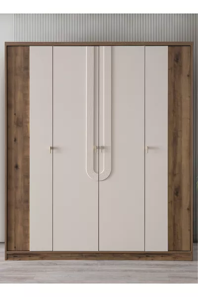 Wardrobe, Megan 4-Door Closet