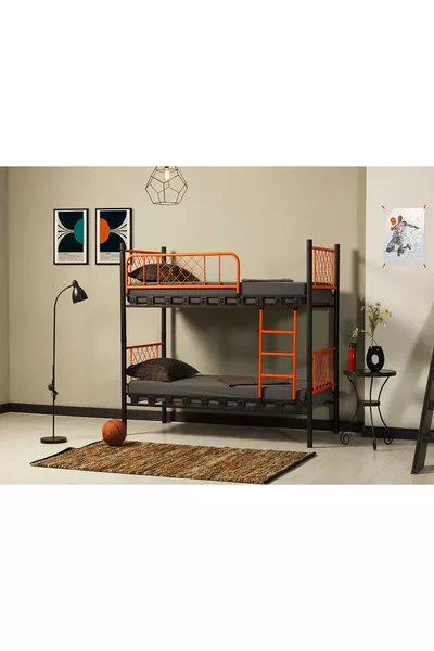 DZGN HOME METIS YOUTH AND CHILD BEDROOM METAL BUNK BED AND BED FRAME - x CM