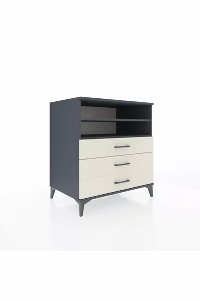 Kronos Dresser 2 Shelves 3 Drawers Anthracite-Agate