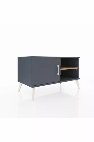 Hyperion Dresser 2-Shelf Single Door Anthracite-Anthracite/Pine