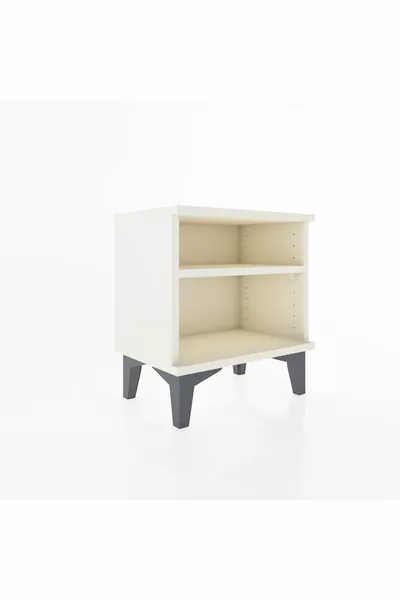 Arges Nightstand Single Shelf Moonstone-Moonstone