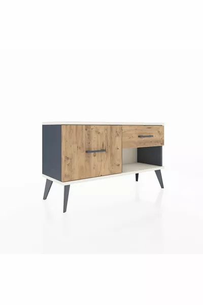 Arges Dresser 2 Drawers Anthracite-Aytaşı/Pine