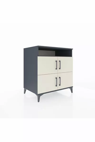 Kronos Dresser 4 Shelves 4 Doors Anthracite-Sandstone