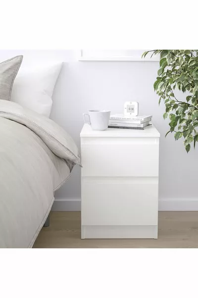 Comodino, bianco, cm