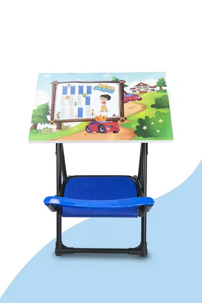 Children's Study Desk with Writing Board, Luxury, Foldable with Chair