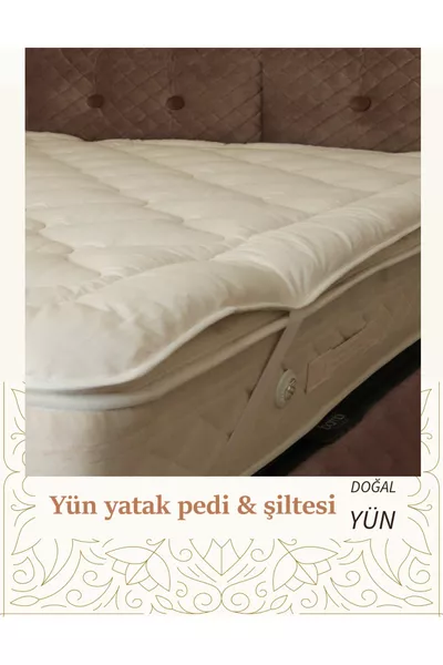 Surmatelas et matelas épais en laine d'agneau % mérinos naturelle,  g/m²