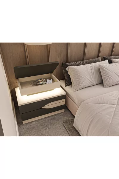 Nightstand with NFC Card and Hidden Compartment